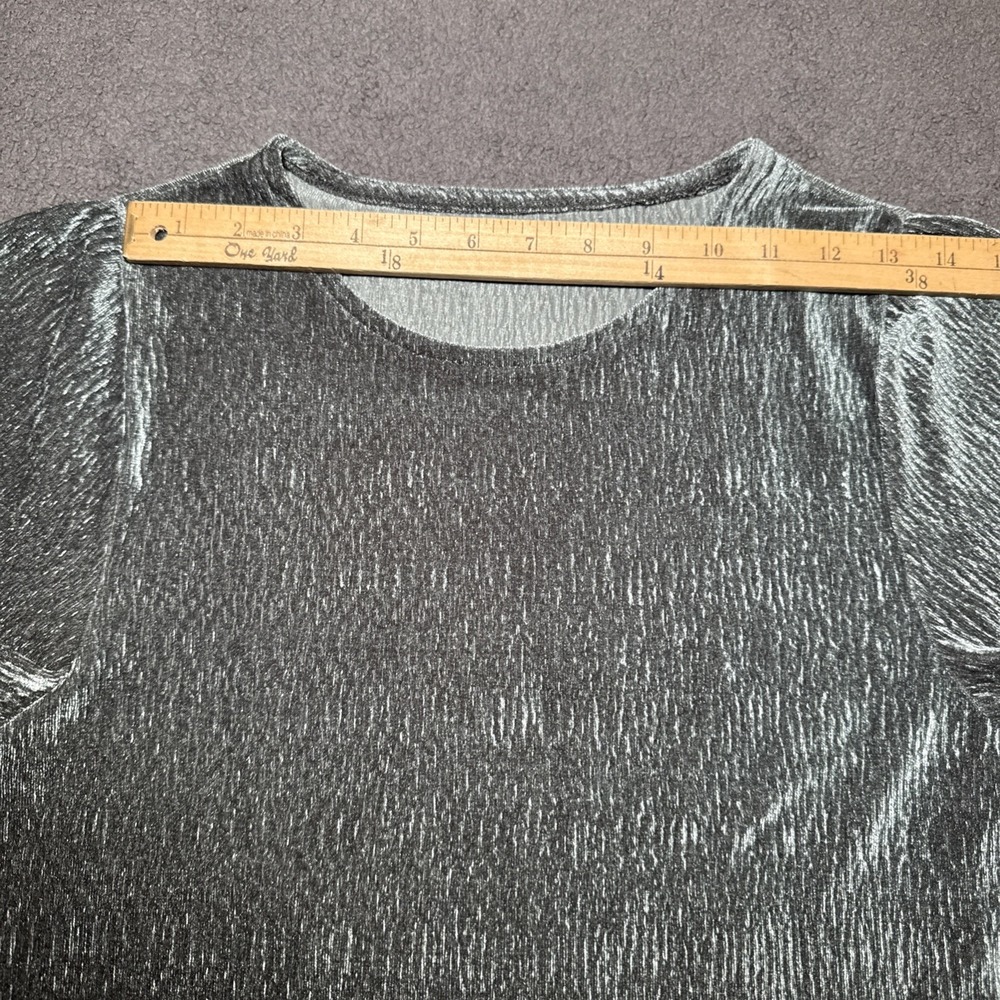 Madewell Texture & Thread Coral Textured Crop Top Tee T-Shirt Green Women's XS - Picture 7 of 10